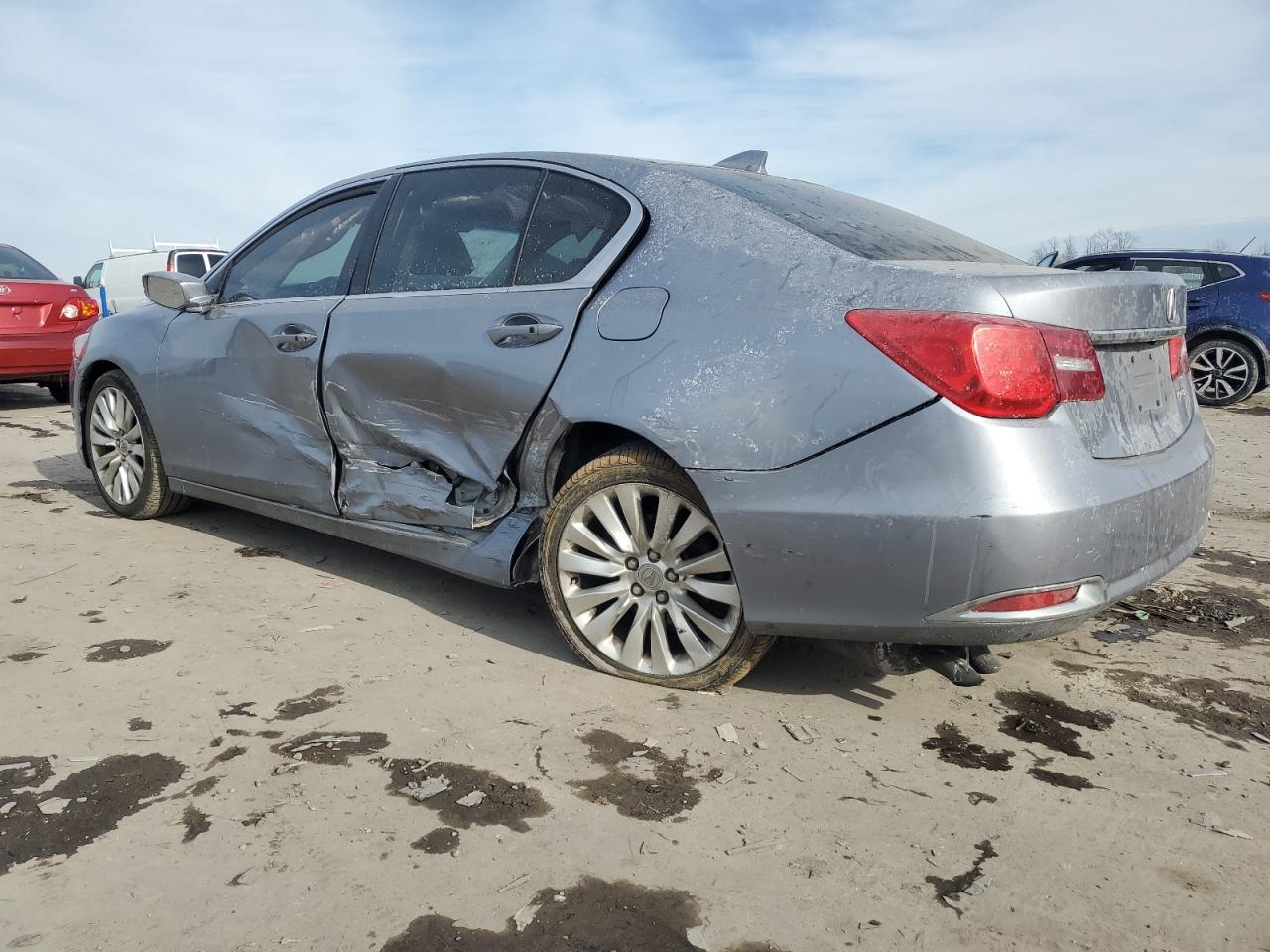 2014 Acura RLX VIN JH4KC1F59EC006635 Copart auction photo, side / rear end damage thumbnail 2
