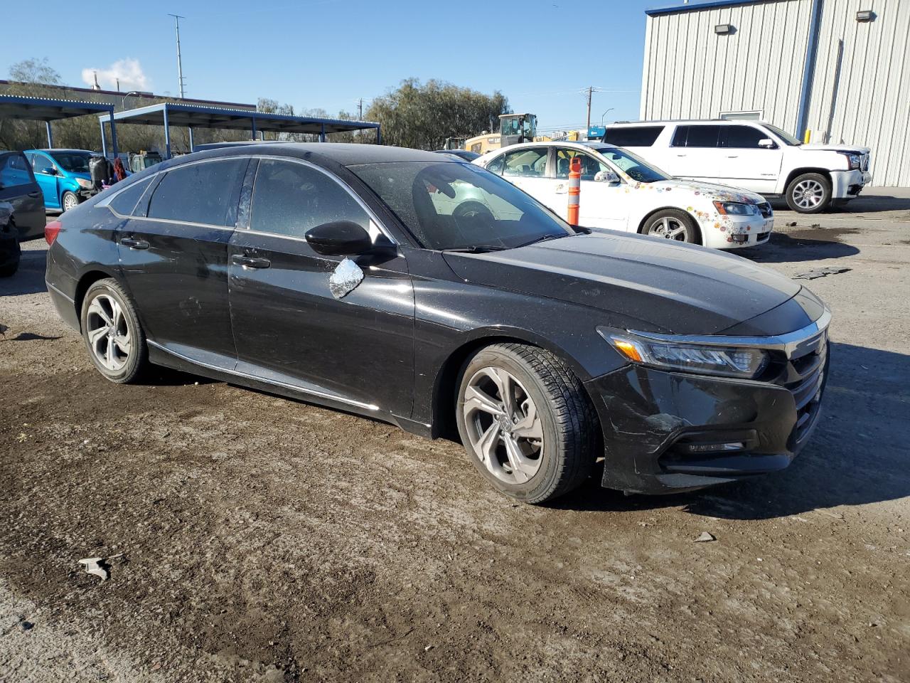 2018 Honda Accord VIN 1HGCV1F43JA116627 Copart auction photo, vandalism / all over damage thumbnail 4