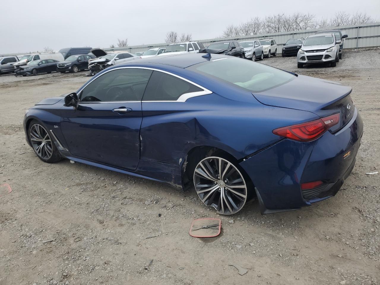 2017 Infiniti Q60 VIN JN1EV7EKXHM362614 Copart auction photo, side damage thumbnail 2