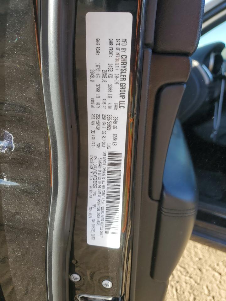 2015 Jeep Grand Cherokee VIN 1C4RJFAGXFC659956 Copart auction photo, front end / side damage thumbnail 13