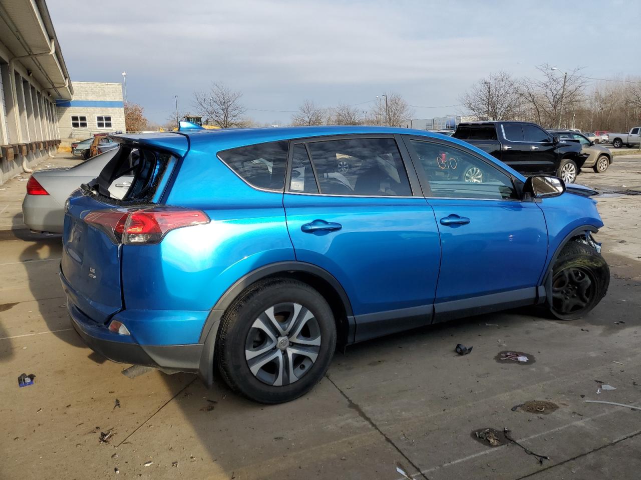 2018 Toyota RAV 4 VIN JTMBFREVXJJ215381 Copart auction photo, all over damage thumbnail 3