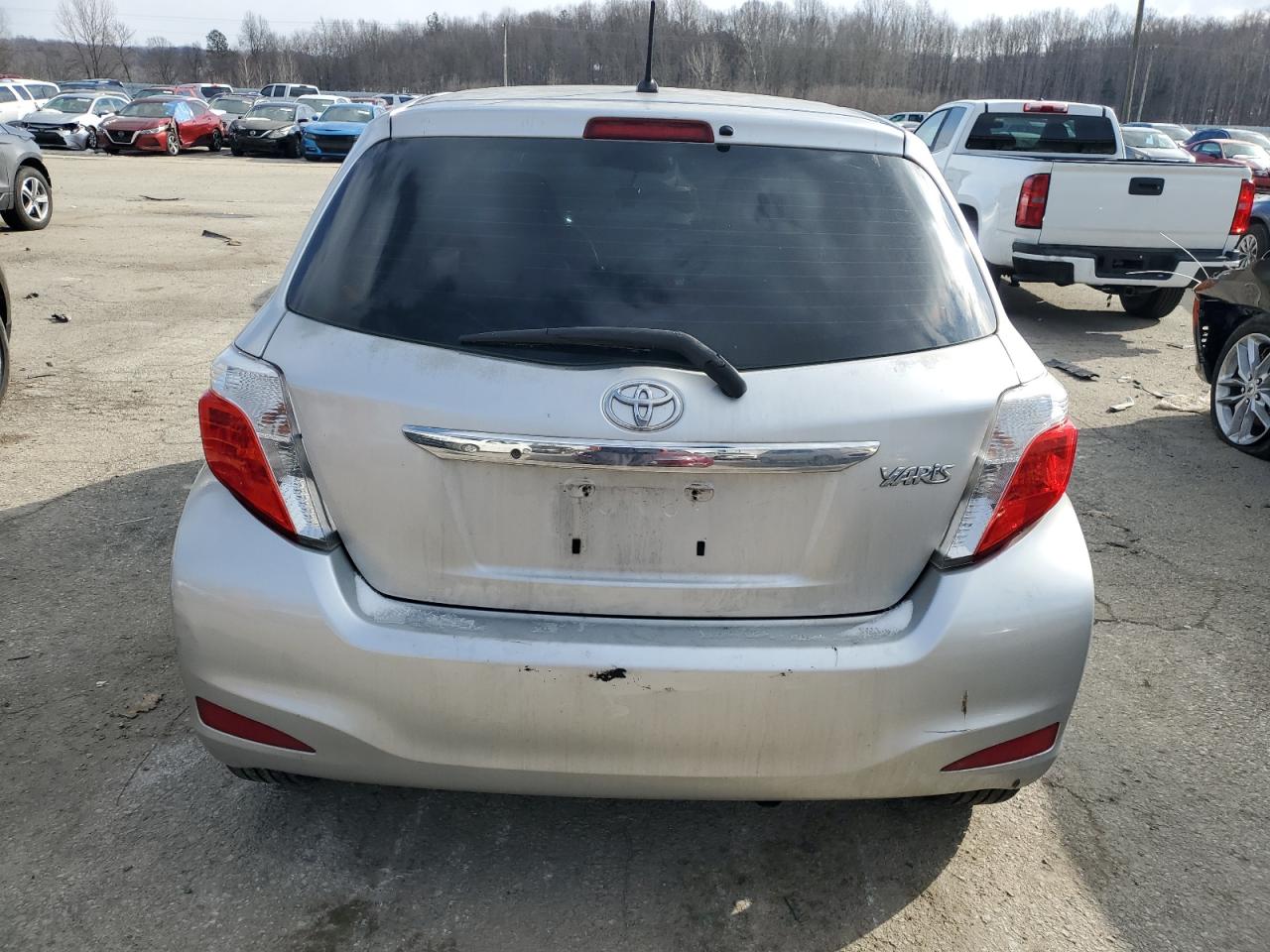 2012 Toyota Yaris VIN JTDJTUD3XCD514393 Copart auction photo, front end / side damage thumbnail 6