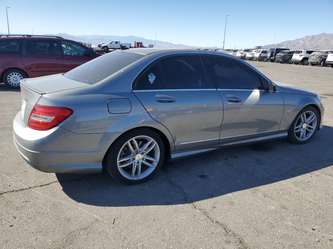 2012 Mercedes-Benz C-klasse VIN WDDGF4HB7CA604966 Copart auction photo, mechanical damage thumbnail 3