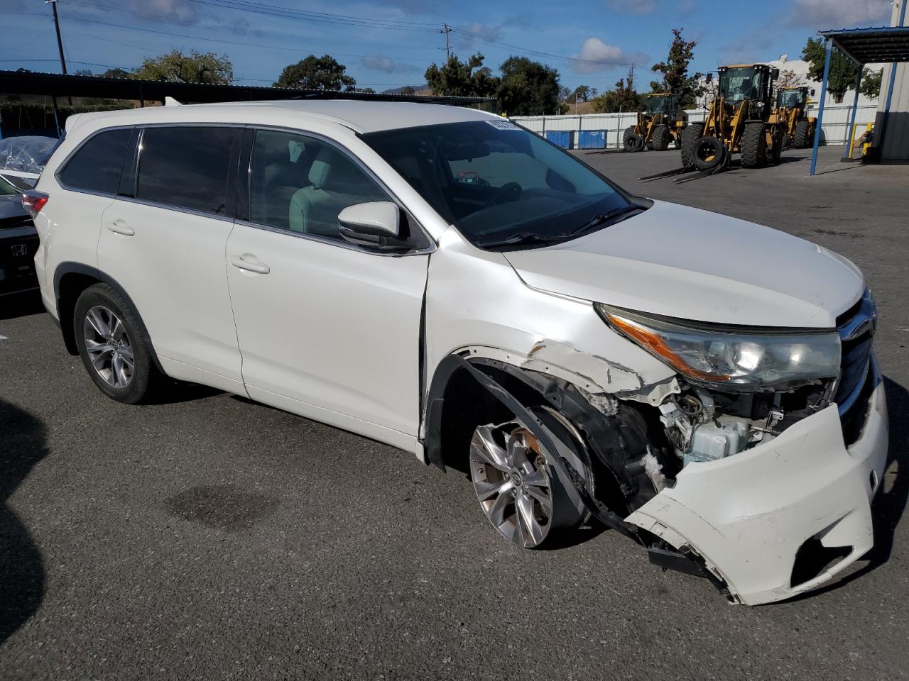 2016 Toyota Highlander VIN 5TDBKRFH0GS281325 Copart auction photo, front end damage thumbnail 4
