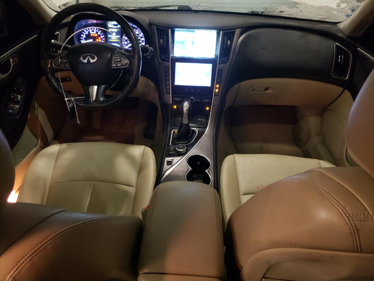 2014 Infiniti Q50 VIN JN1BV7AR4EM698938 Copart auction photo, side / rear end damage thumbnail 8