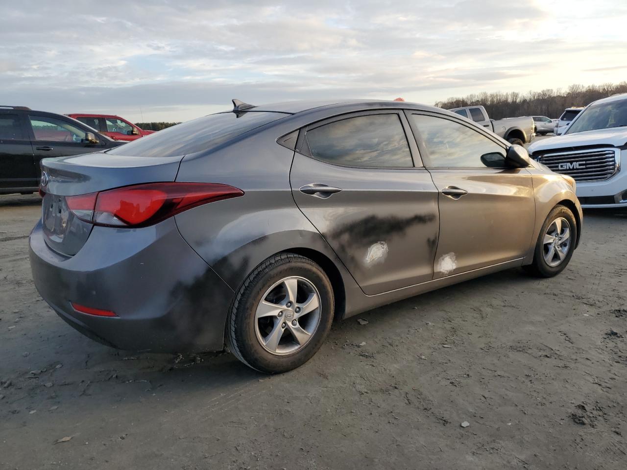 2014 Hyundai Elantra VIN 5NPDH4AE9EH482148 Copart auction photo, vandalism damage thumbnail 3