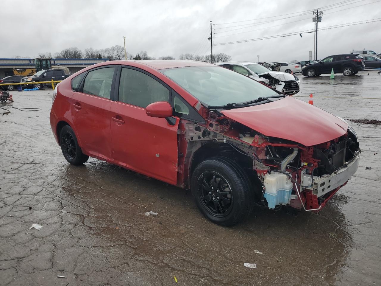 2014 Toyota Prius VIN JTDKN3DU5E1817989 Copart auction photo, front end / side damage thumbnail 4