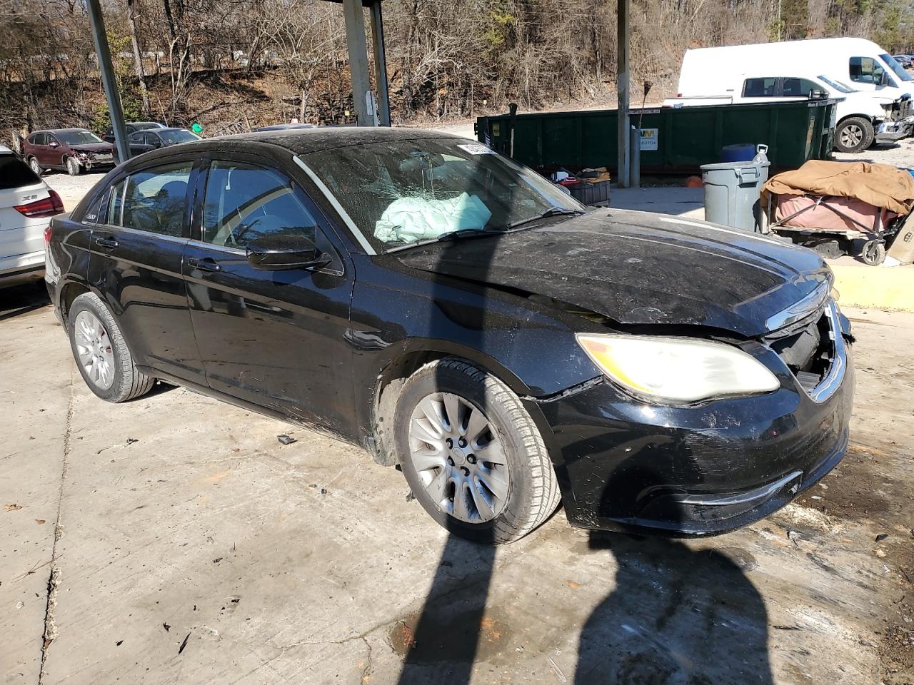 2013 Chrysler 200 VIN 1C3CCBAB1DN733395 Copart auction photo, frame damage / front end damage thumbnail 4