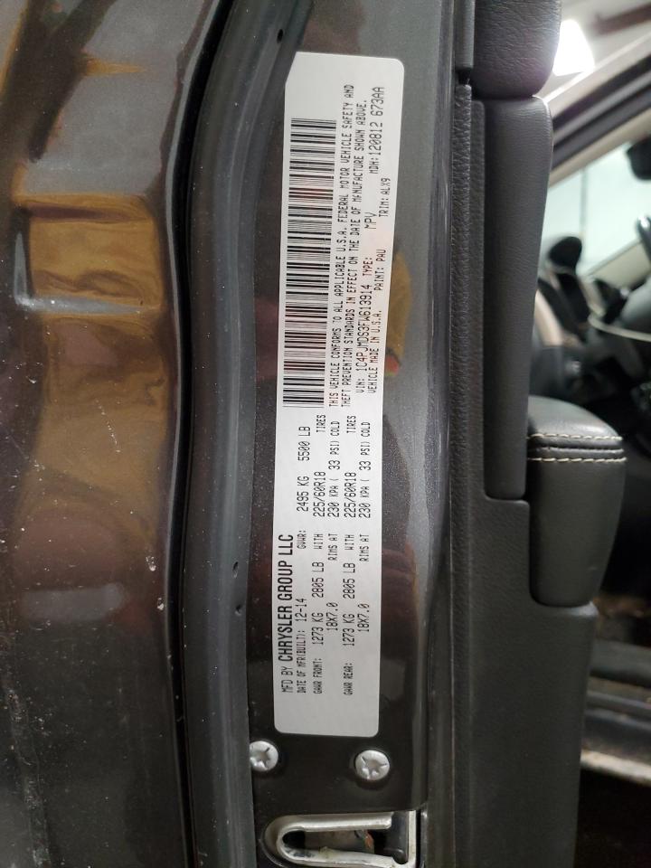 2015 Jeep Grand Cherokee VIN 1C4PJMDS3FW613914 Copart auction photo, side damage thumbnail 15