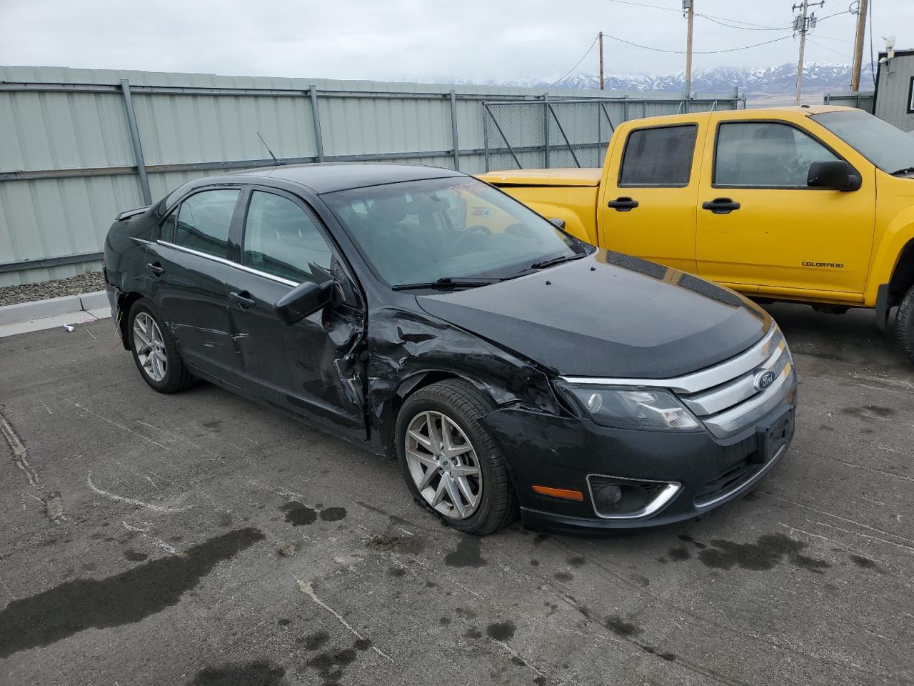 2010 Ford Fusion VIN 3FAHP0JA5AR403095 Copart auction photo, side / front end damage thumbnail 4
