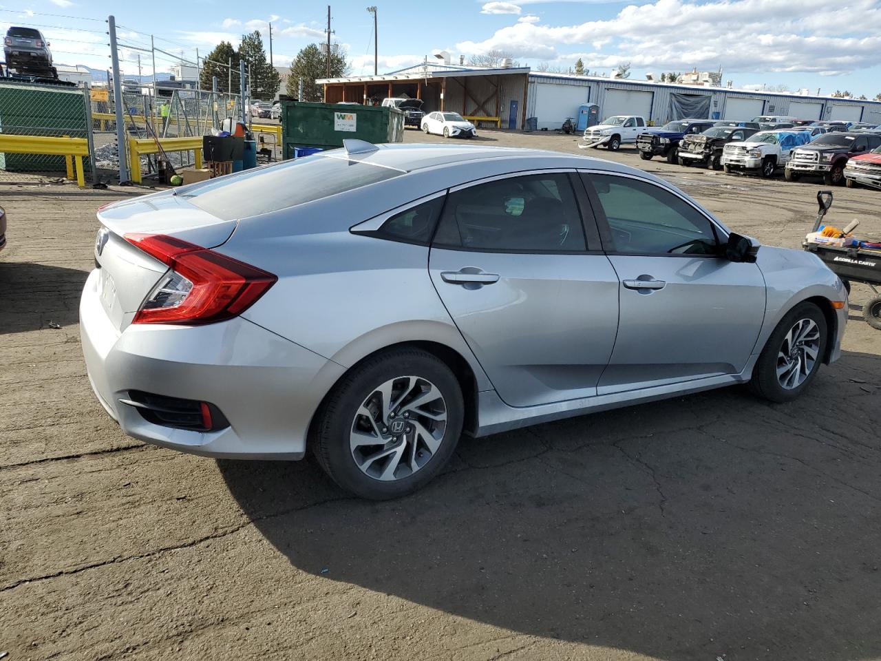 2018 Honda Civic VIN 19XFC2F77JE016125 Copart auction photo, side damage thumbnail 3