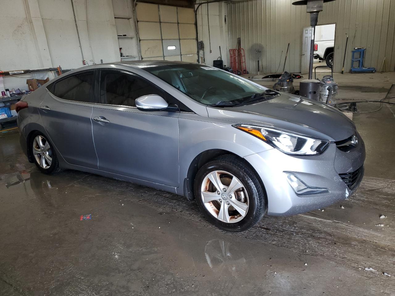 2016 Hyundai Elantra VIN KMHDH4AE9GU504928 Copart auction photo, side / undercarriage damage thumbnail 4