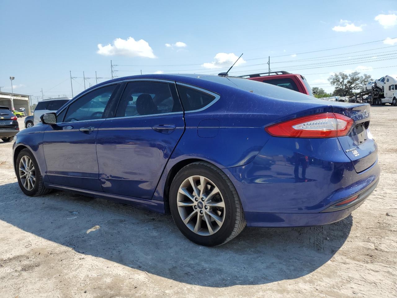 2015 Ford Fusion VIN 3FA6P0HD2FR275638 Copart auction photo, side / rear end damage thumbnail 2