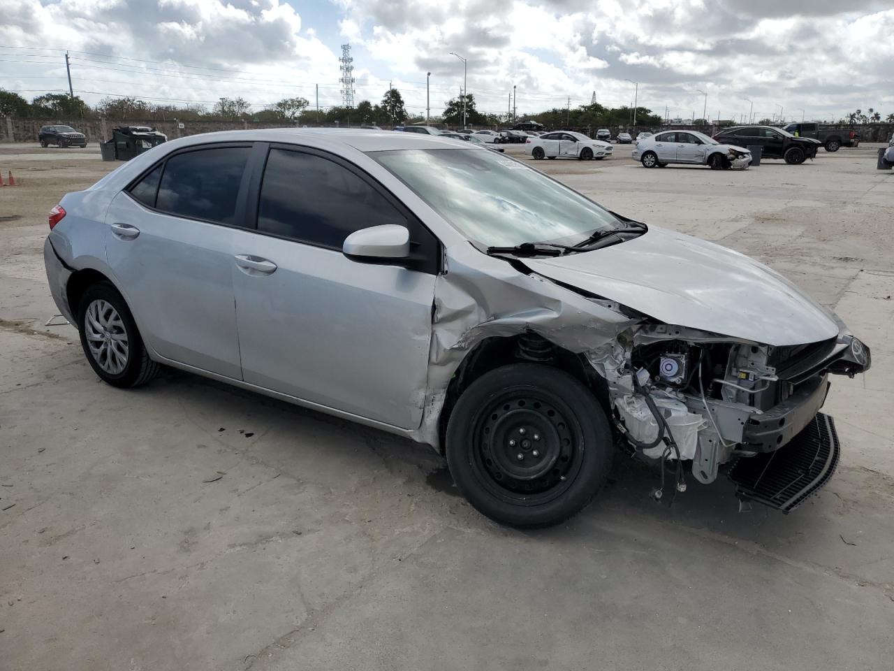 2019 Toyota Corolla VIN 2T1BURHE5KC127949 Copart auction photo, all over damage thumbnail 4