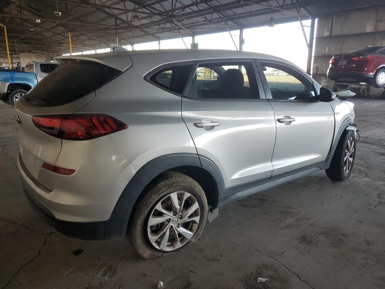 2019 Hyundai Tucson VIN KM8J23A40KU991595 Copart auction photo, front end / side damage thumbnail 3