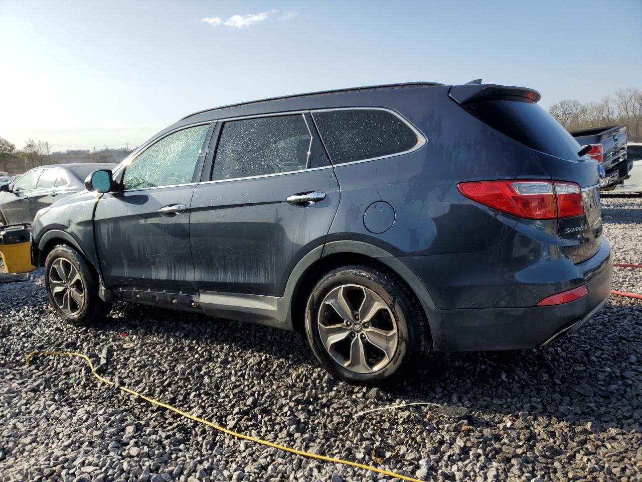 2015 Hyundai Santa Fe VIN KM8SMDHF8FU097488 Copart auction photo, front end / side damage thumbnail 2