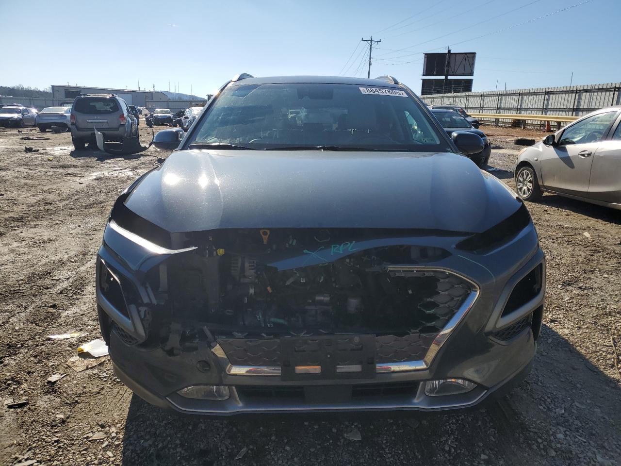 2019 Hyundai Kona VIN KM8K53A5XKU196588 Copart auction photo, front end damage thumbnail 5