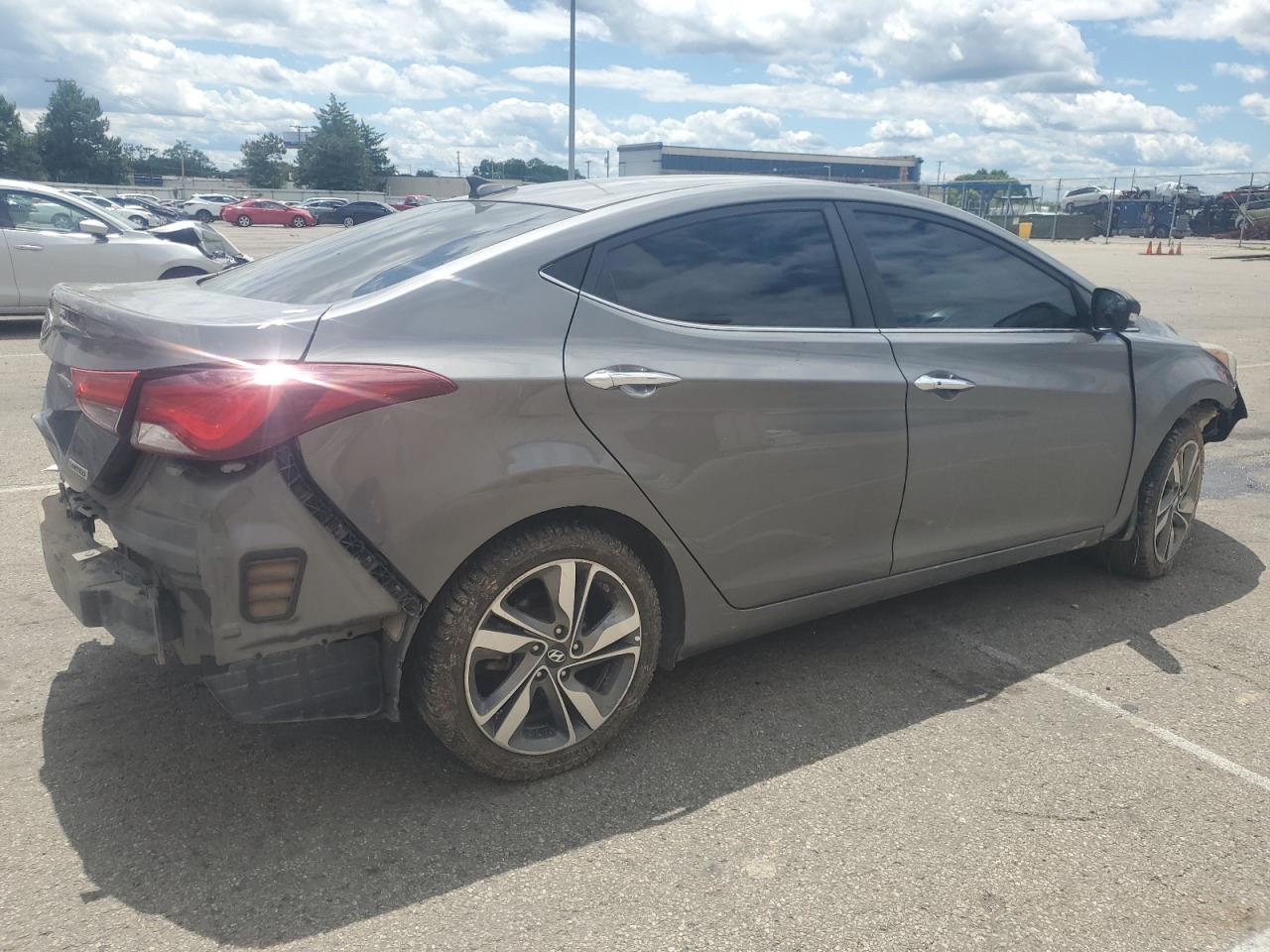 2014 Hyundai Elantra VIN 5NPDH4AEXEH520664 Copart auction photo, all over damage thumbnail 3