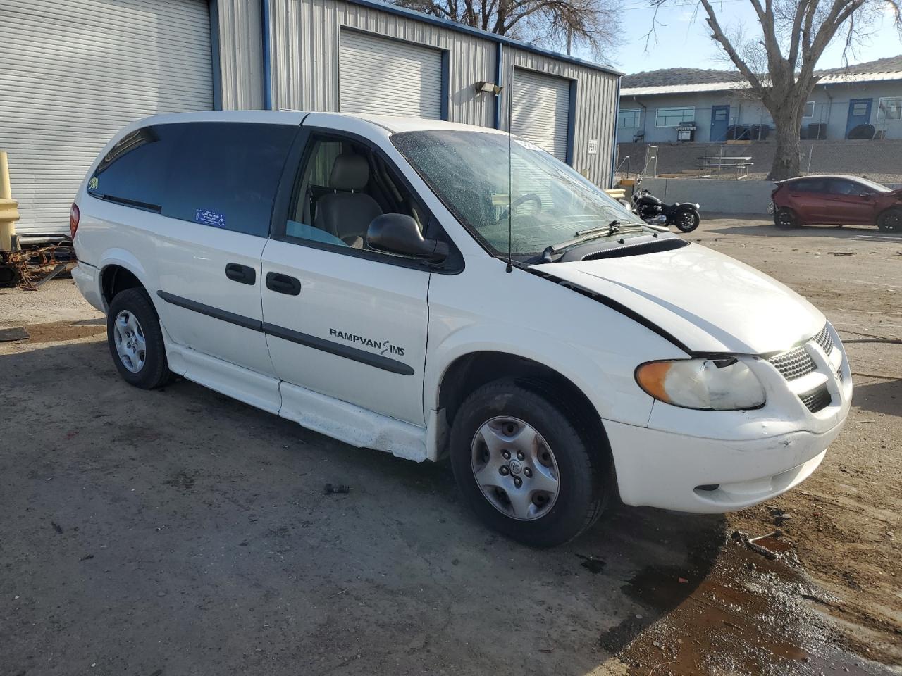 2002 Dodge Caravan VIN 1B8GP24322B653040 Copart auction photo, front end / side damage thumbnail 4
