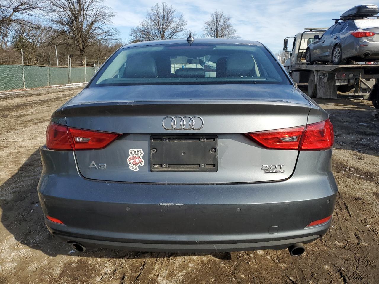 2015 Audi A3 VIN WAUEFGFF0F1130806 Copart auction photo, undercarriage / all over damage thumbnail 6