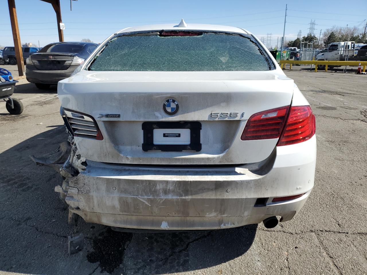 2015 BMW 5er VIN WBA5B3C58FD543460 Copart auction photo, rear end damage thumbnail 6