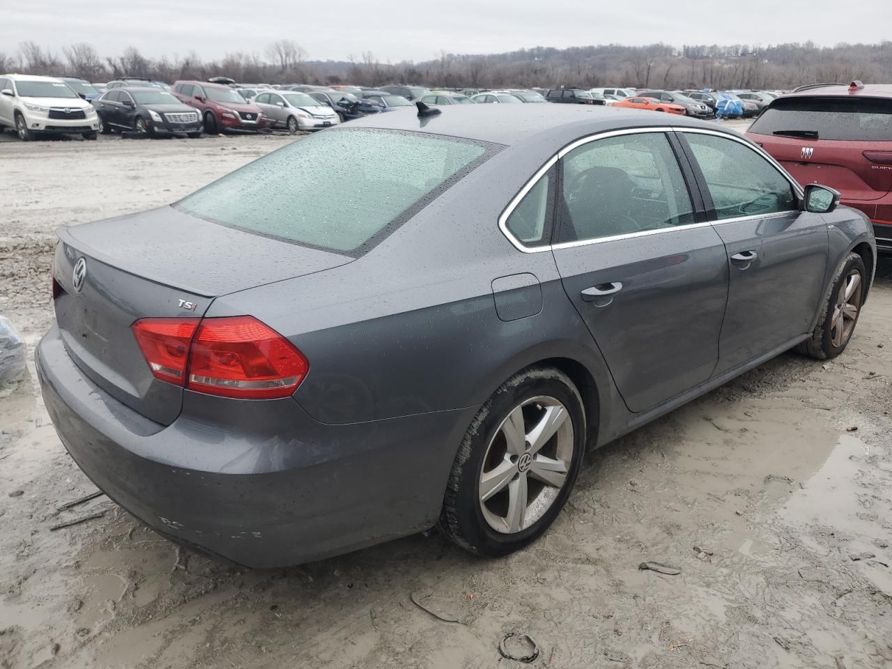 2014 Volkswagen Passat VIN 1VWAS7A31EC037092 Copart auction photo, front end / side damage thumbnail 3