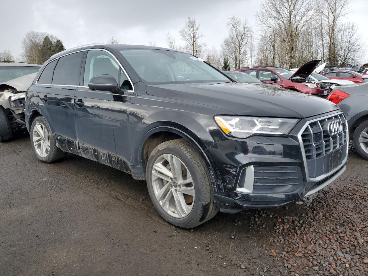 2023 Audi Q7 VIN WA1ACBF77PD007634 Copart auction photo, side / front end damage thumbnail 4