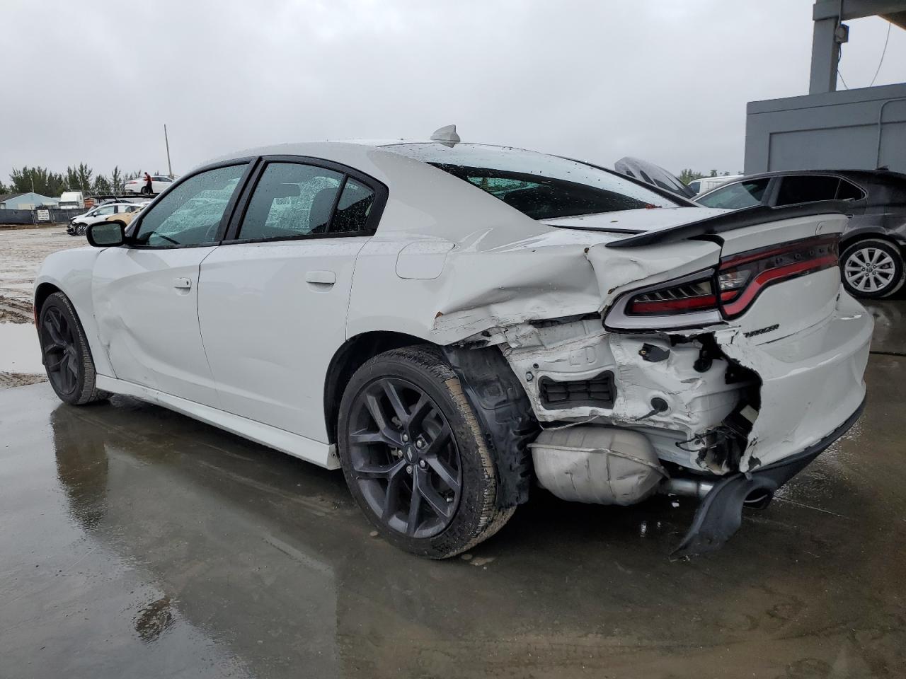 2020 Dodge Charger VIN 2C3CDXHG0LH219928 Copart auction photo, rear end / side damage thumbnail 2