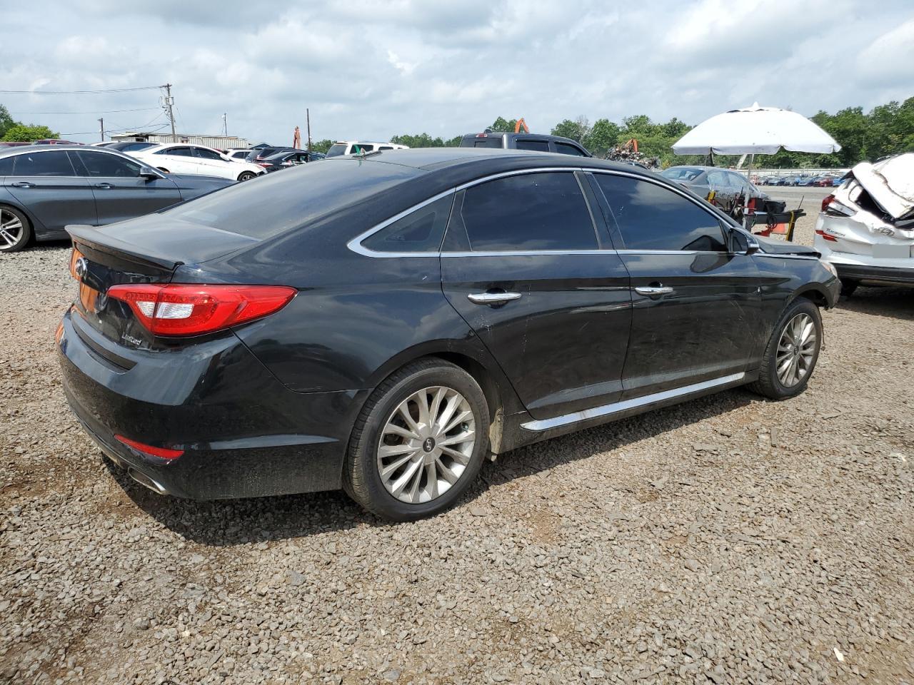 2015 Hyundai Sonata VIN 5NPE34AF8FH095152 Copart auction photo, front end damage thumbnail 3
