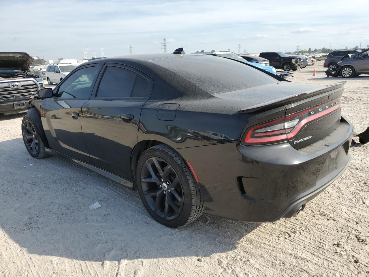 2019 Dodge Charger VIN 2C3CDXHG3KH608982 Copart auction photo, front end / side damage thumbnail 2