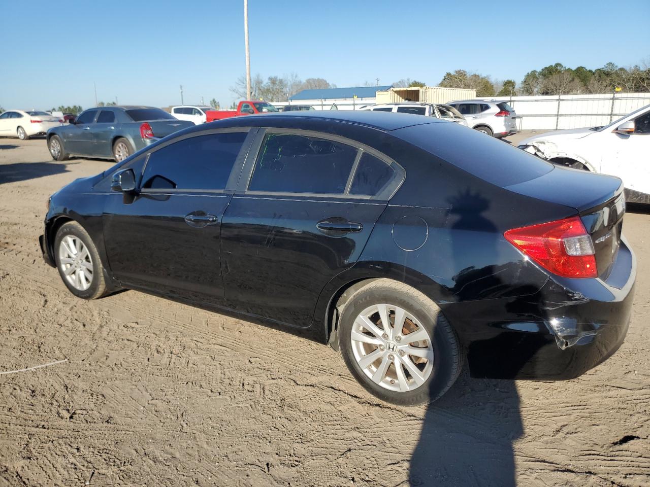 2012 Honda Civic VIN 2HGFB2F84CH310537 Copart auction photo, front end / rear end damage thumbnail 2