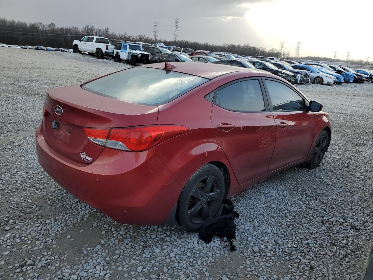 2013 Hyundai Elantra VIN KMHDH4AE2DU753986 Copart auction photo, front end / minor dent/scratches damage thumbnail 3