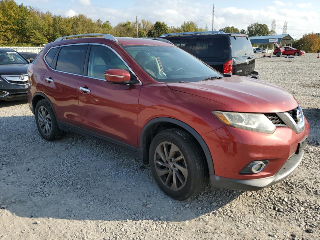 2014 Nissan Rogue VIN 5N1AT2MV2EC835936 Copart auction photo, side damage thumbnail 4