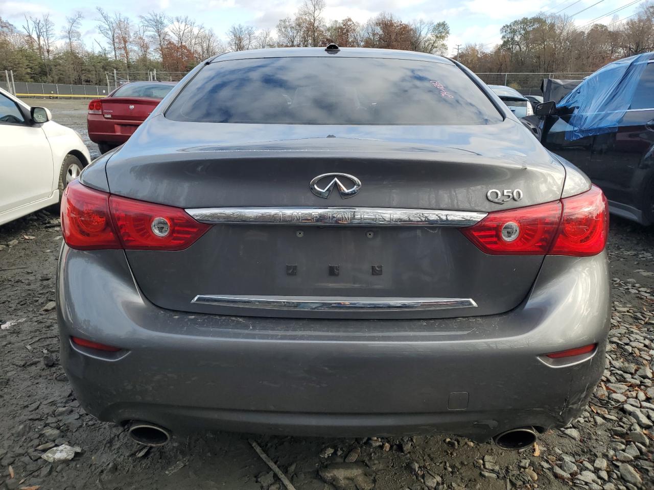 2015 Infiniti Q50 VIN JN1BV7AP7FM344136 Copart auction photo, all over damage thumbnail 6