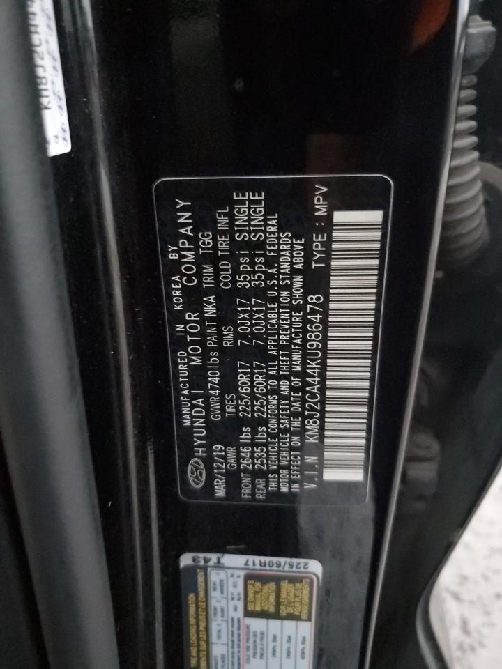 2019 Hyundai Tucson VIN KM8J2CA44KU986478 Copart auction photo, front end damage thumbnail 14