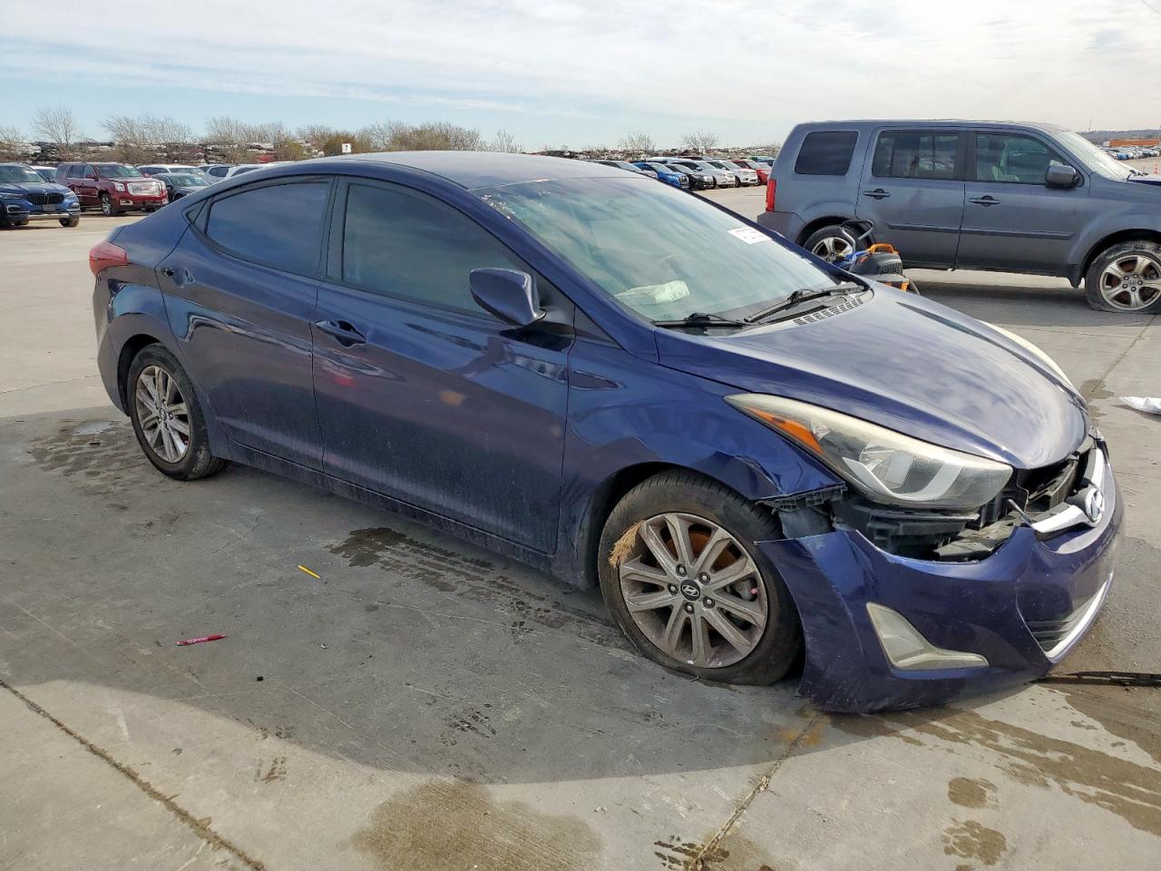 2014 Hyundai Elantra VIN 5NPDH4AE6EH480955 Copart auction photo, front end damage thumbnail 4