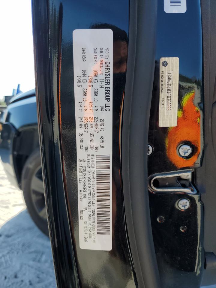 2015 Jeep Compass VIN 1C4NJDEB2FD206989 Copart auction photo, front end / minor dent/scratches damage thumbnail 13