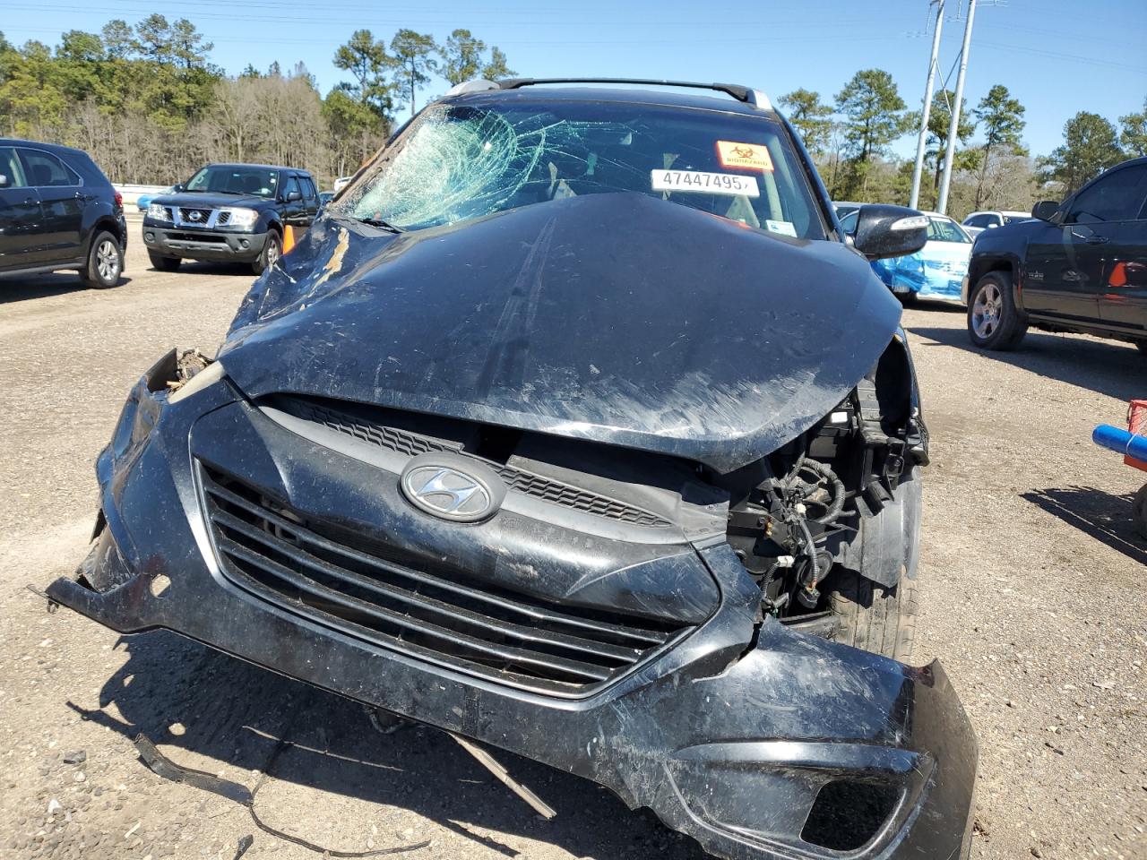 2014 Hyundai Tucson VIN KM8JUCAG5EU936939 Copart auction photo, rollover damage thumbnail 5