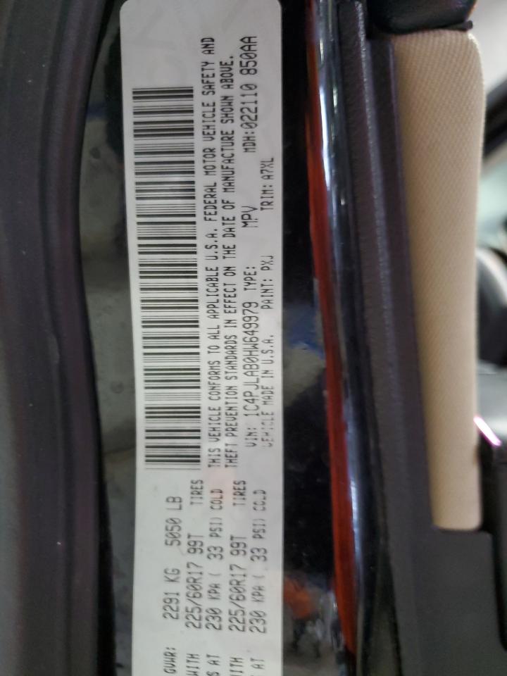 2017 Jeep Grand Cherokee VIN 1C4PJLAB0HW649979 Copart auction photo, side damage thumbnail 13