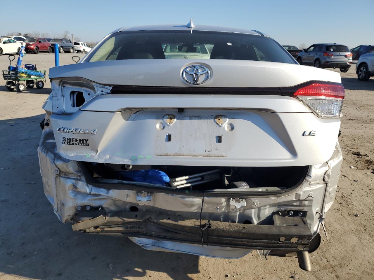 2021 Toyota Corolla VIN JTDEPMAE3MJ148209 Copart auction photo, rear end damage thumbnail 6