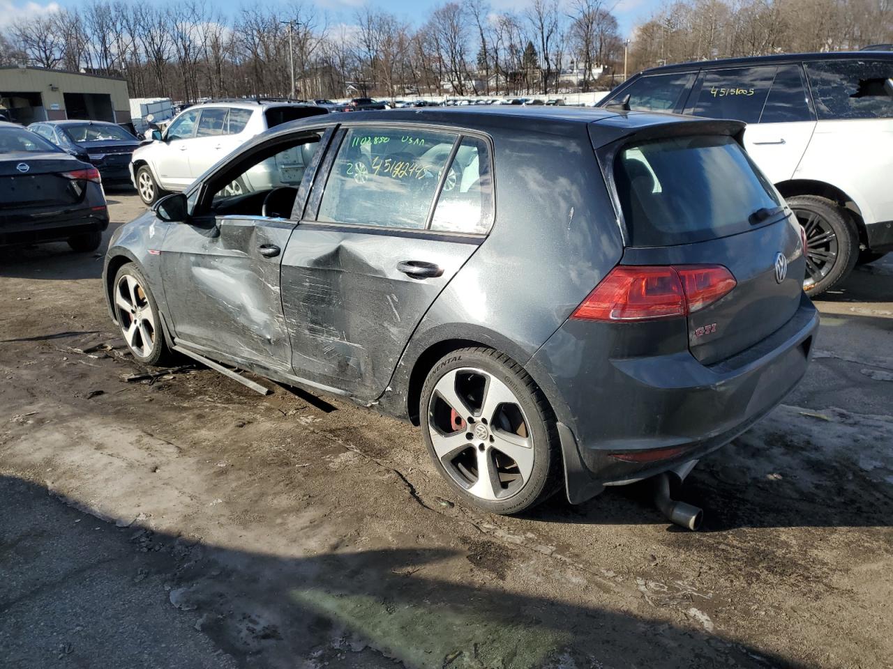 2017 Volkswagen GTI VIN 3VW547AU1HM002057 Copart auction photo, side / rear end damage thumbnail 2