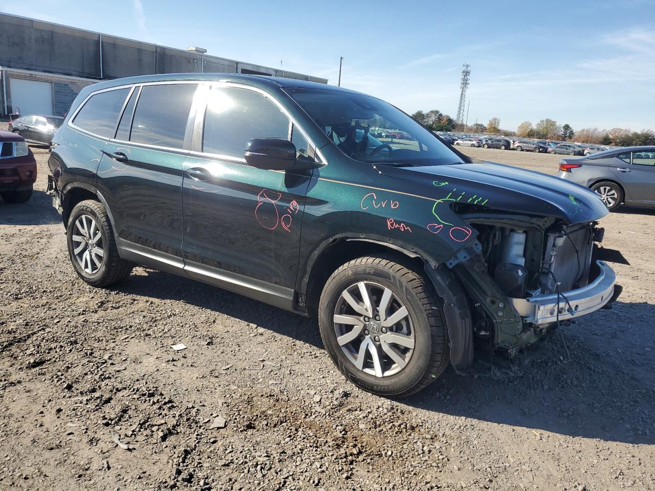 2020 Honda Pilot VIN 5FNYF6H53LB013027 Copart auction photo, front end / rear end damage thumbnail 4