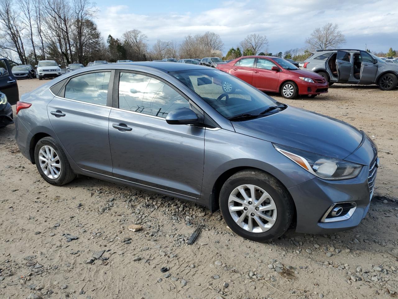 2019 Hyundai Accent VIN 3KPC24A33KE067208 Copart auction photo, all over damage thumbnail 4