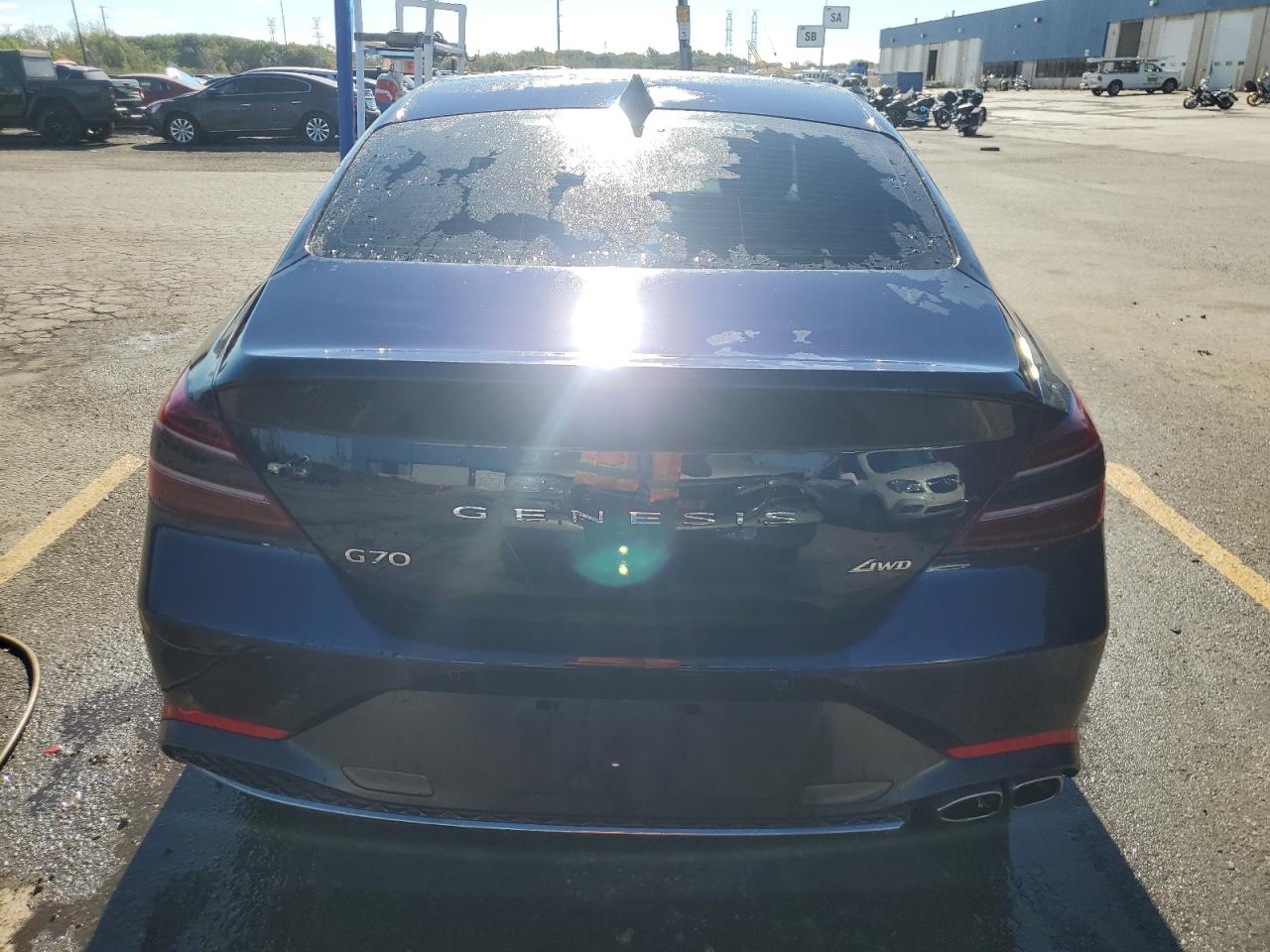 2023 Genesis G70 VIN KMTG34TA2PU121358 Copart auction photo, front end / side damage thumbnail 6