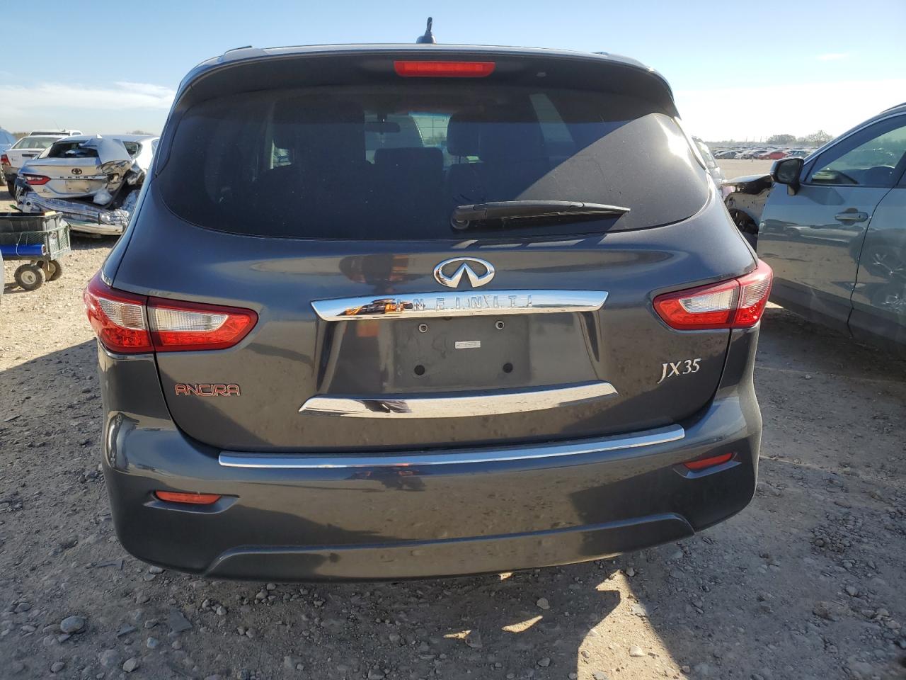 2013 Infiniti JX VIN 5N1AL0MM8DC347097 Copart auction photo, front end / side damage thumbnail 6