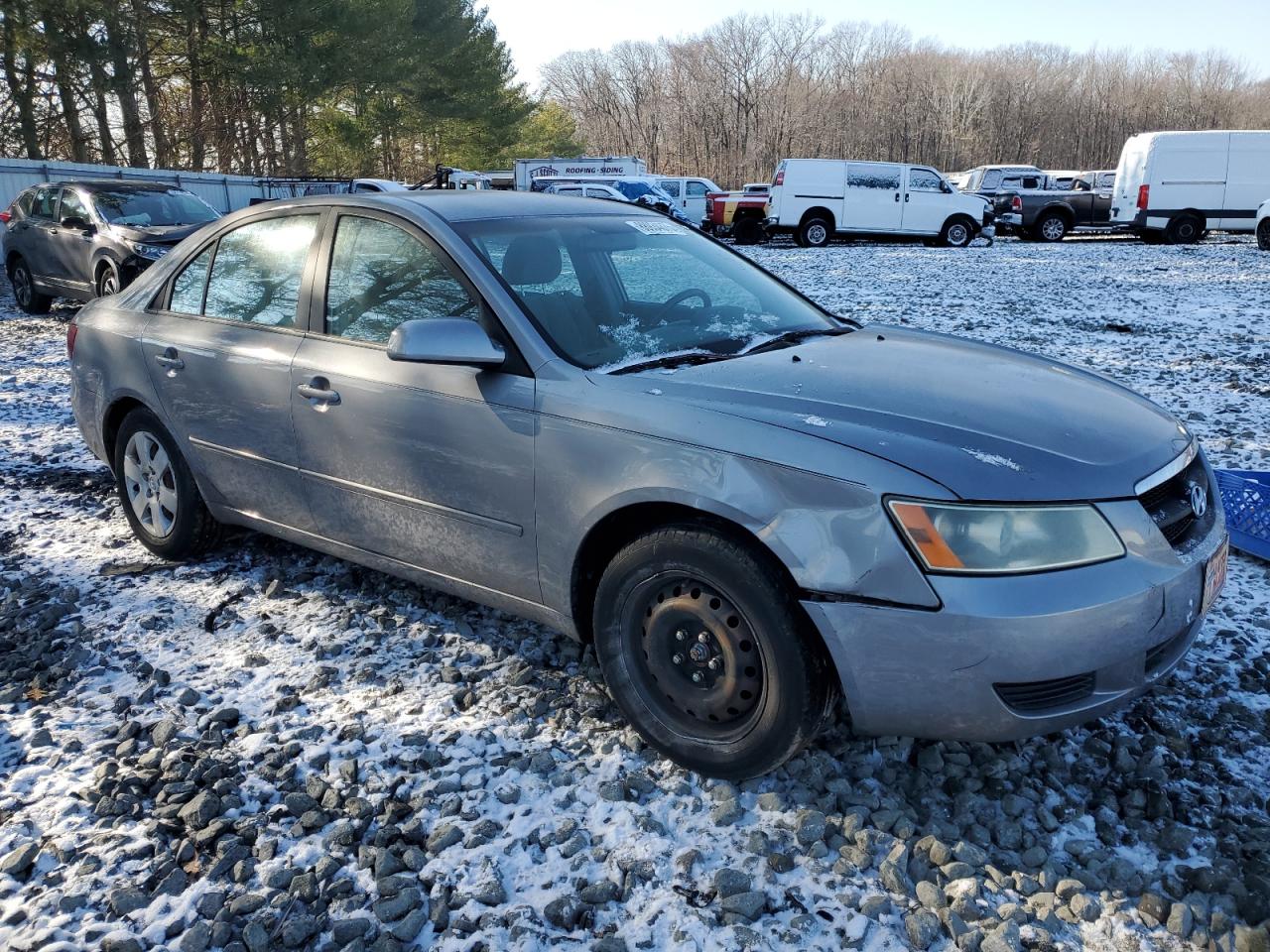 2007 Hyundai Sonata VIN 5NPET46C47H207185 Copart auction photo, rear end / front end damage thumbnail 4