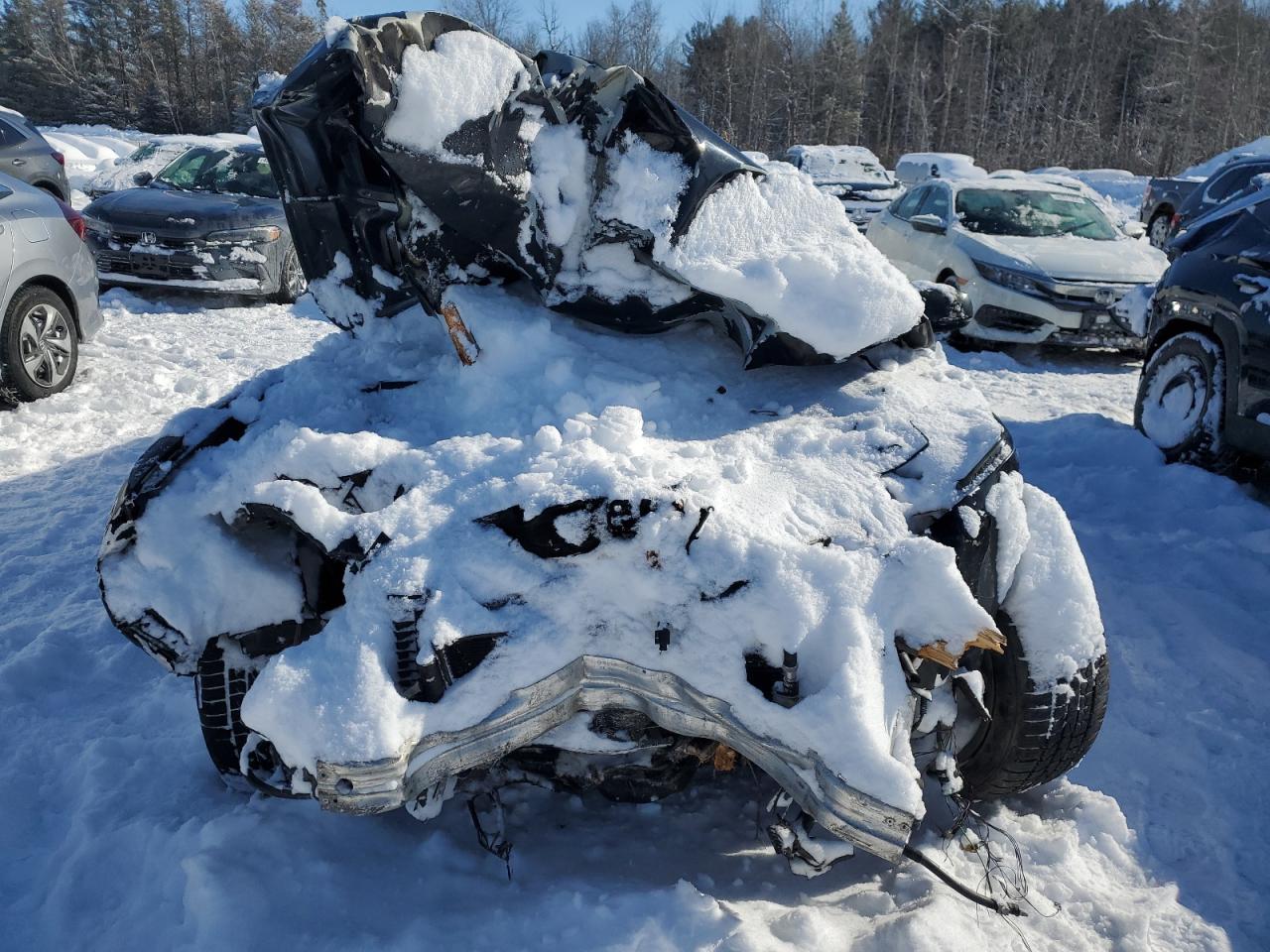 2014 Audi A5 VIN WAUMFBFR6EA034377 Copart auction photo, front end / top/roof damage thumbnail 5