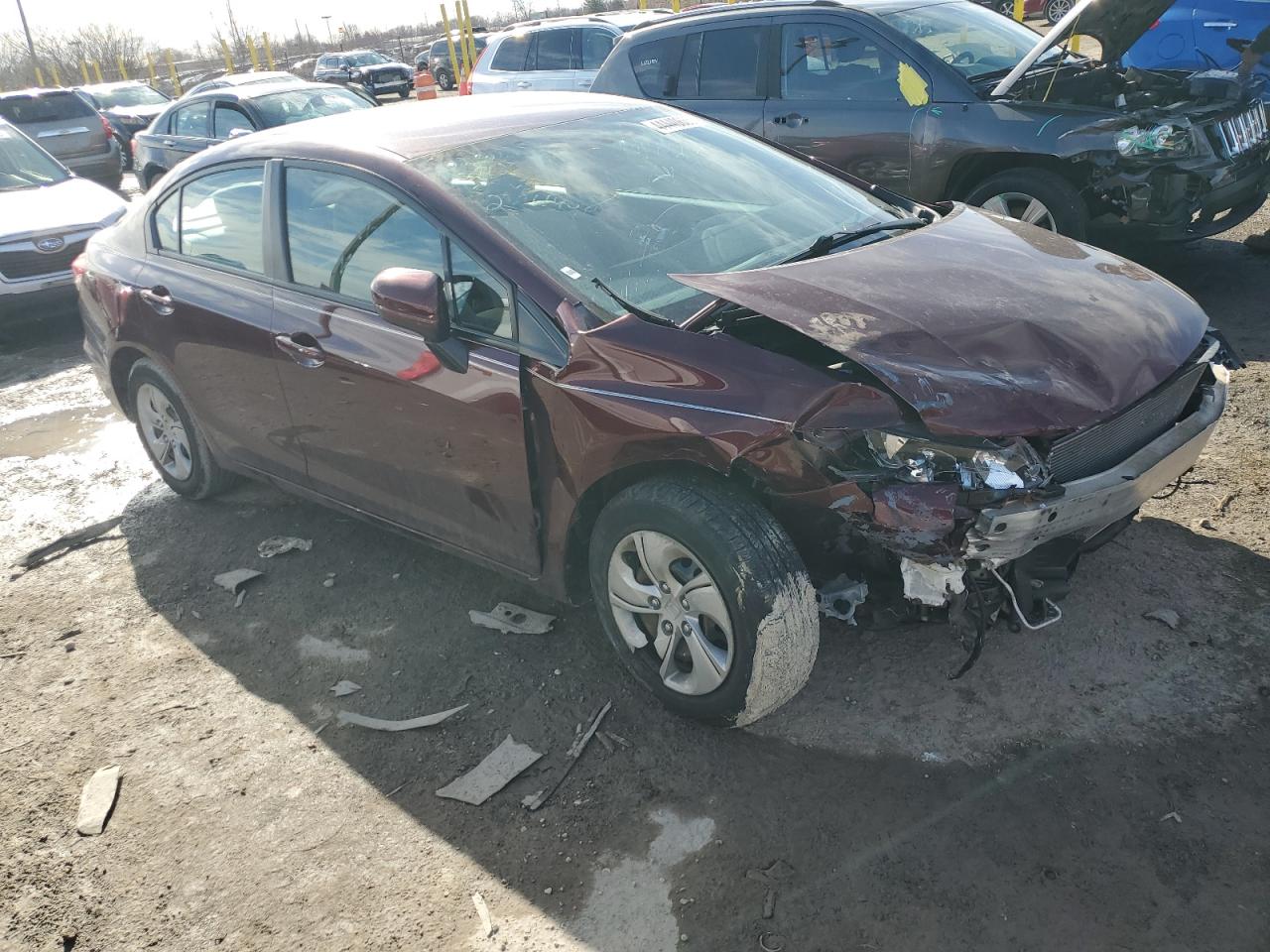 2015 Honda Civic VIN 19XFB2F52FE224468 Copart auction photo, front end / minor dent/scratches damage thumbnail 4