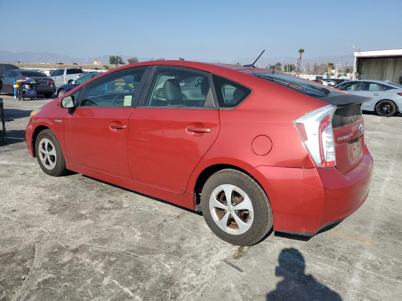 2013 Toyota Prius VIN JTDKN3DU7D1727676 Copart auction photo, burn damage thumbnail 2