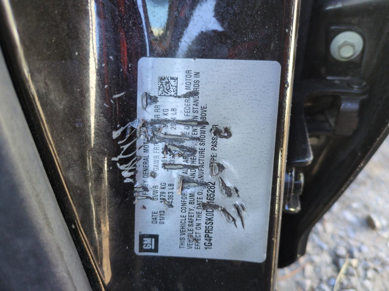 2013 Buick Verano VIN 1G4PR5SK0D4165282 Copart auction photo, front end damage thumbnail 12